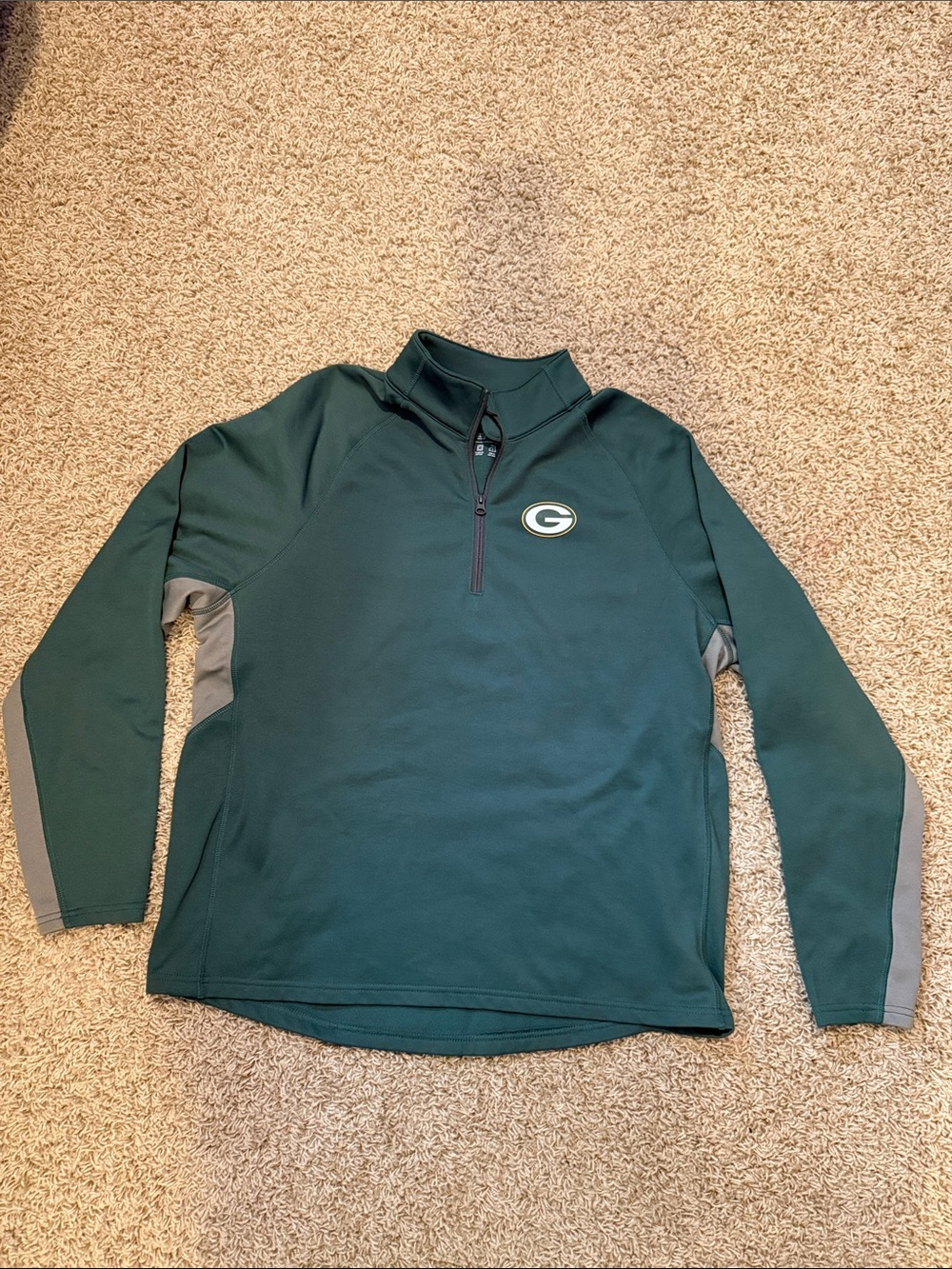 Green Bay Packers Quarter-Zip Pullover Jacket EUC Large NFL